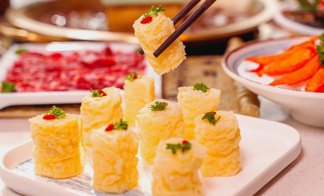 正宗重慶火鍋店，必備的五道素菜品，第一道就是必備！